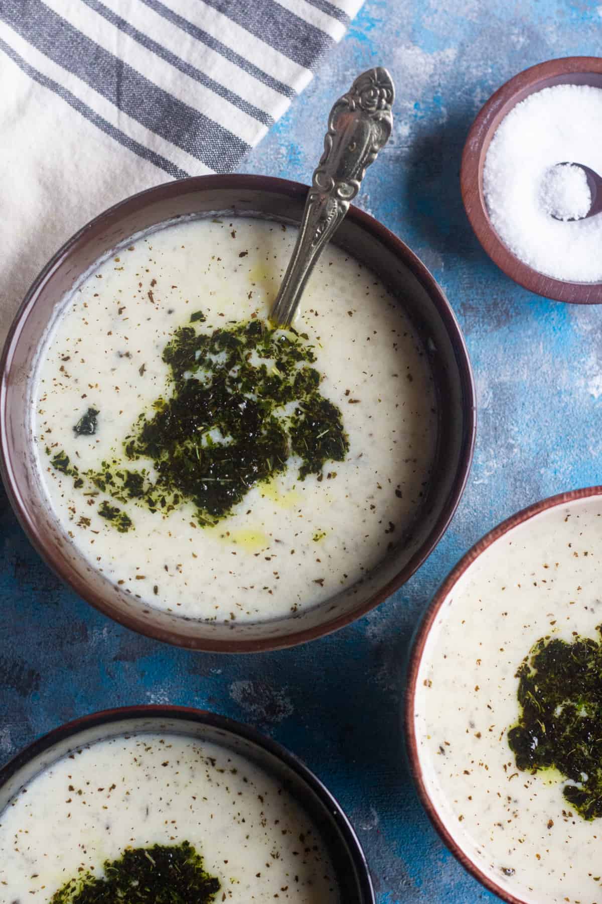 Turkish yogurt soup is a delicious light meal on its own .