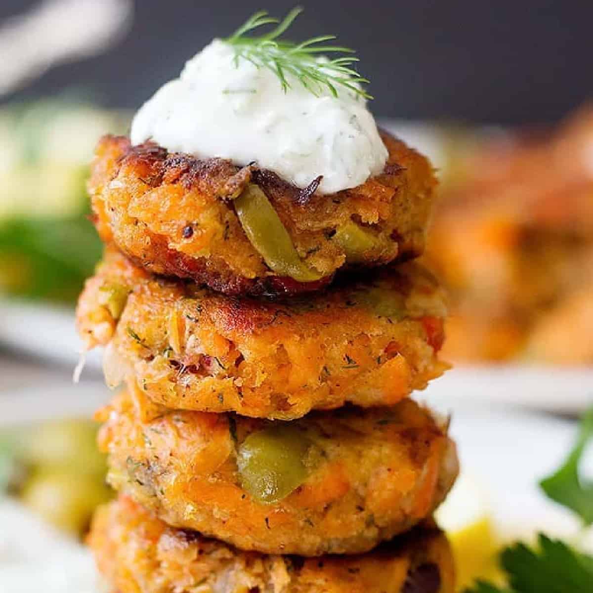 This recipe for Alaska salmon patties is perfect for using up leftover salmon. Flaky and tender on the inside and crispy on the outside, try these salmon patties when you're looking for a delicious new way to enjoy your favorite fish! 