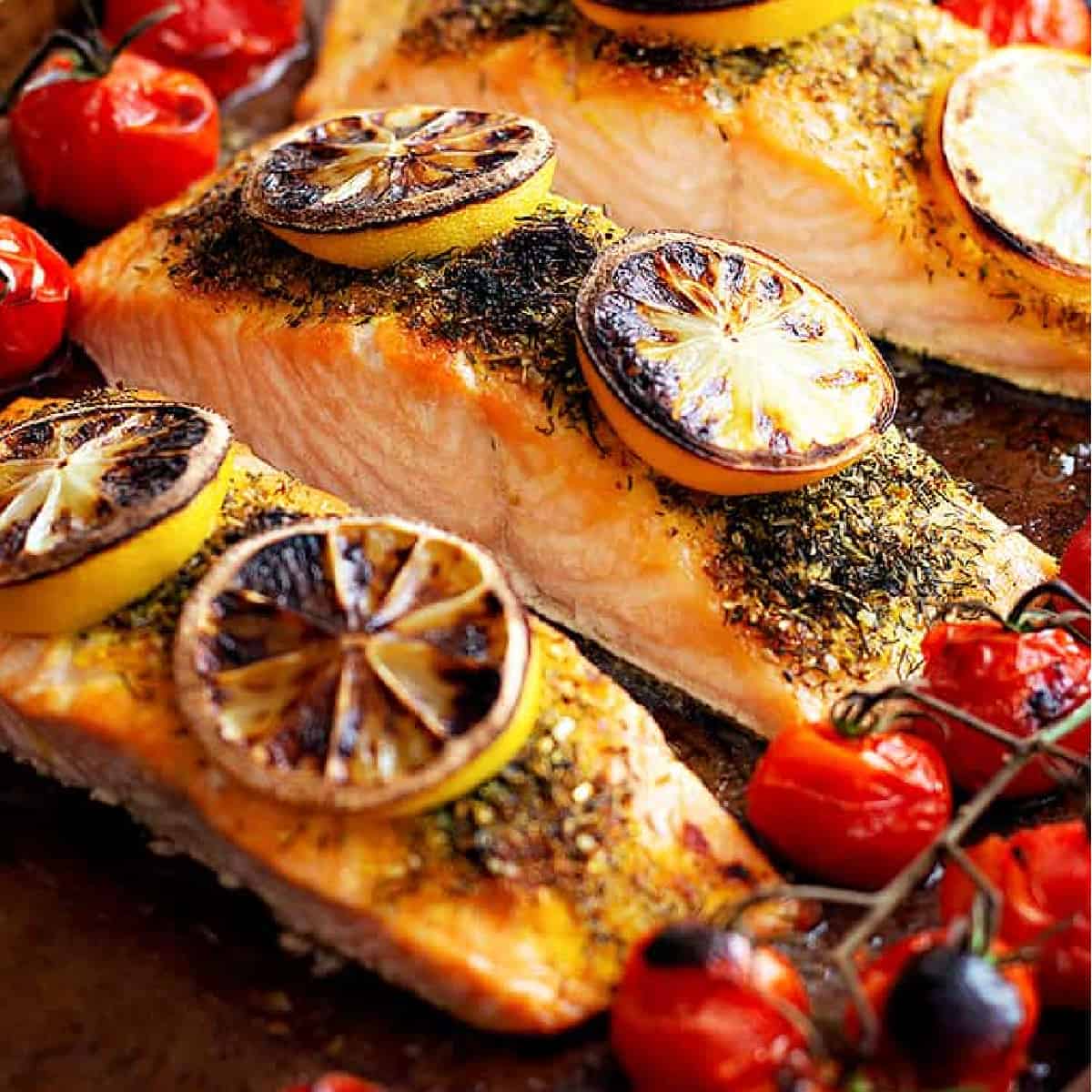 You can make this delicious spiced broiled salmon recipe in less than 15 minutes. Broiling is the way to go for a fast, tasty and satisfying salmon dinner!
