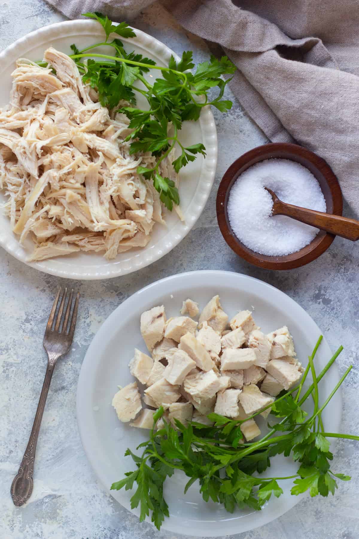Learn how to make juicy and tender instant pot poached chicken. This easy instant pot chicken breast recipe is a game changer. You can use this method to make pressure cooker chicken breast to use in salads, rice dishes, or sandwiches. 