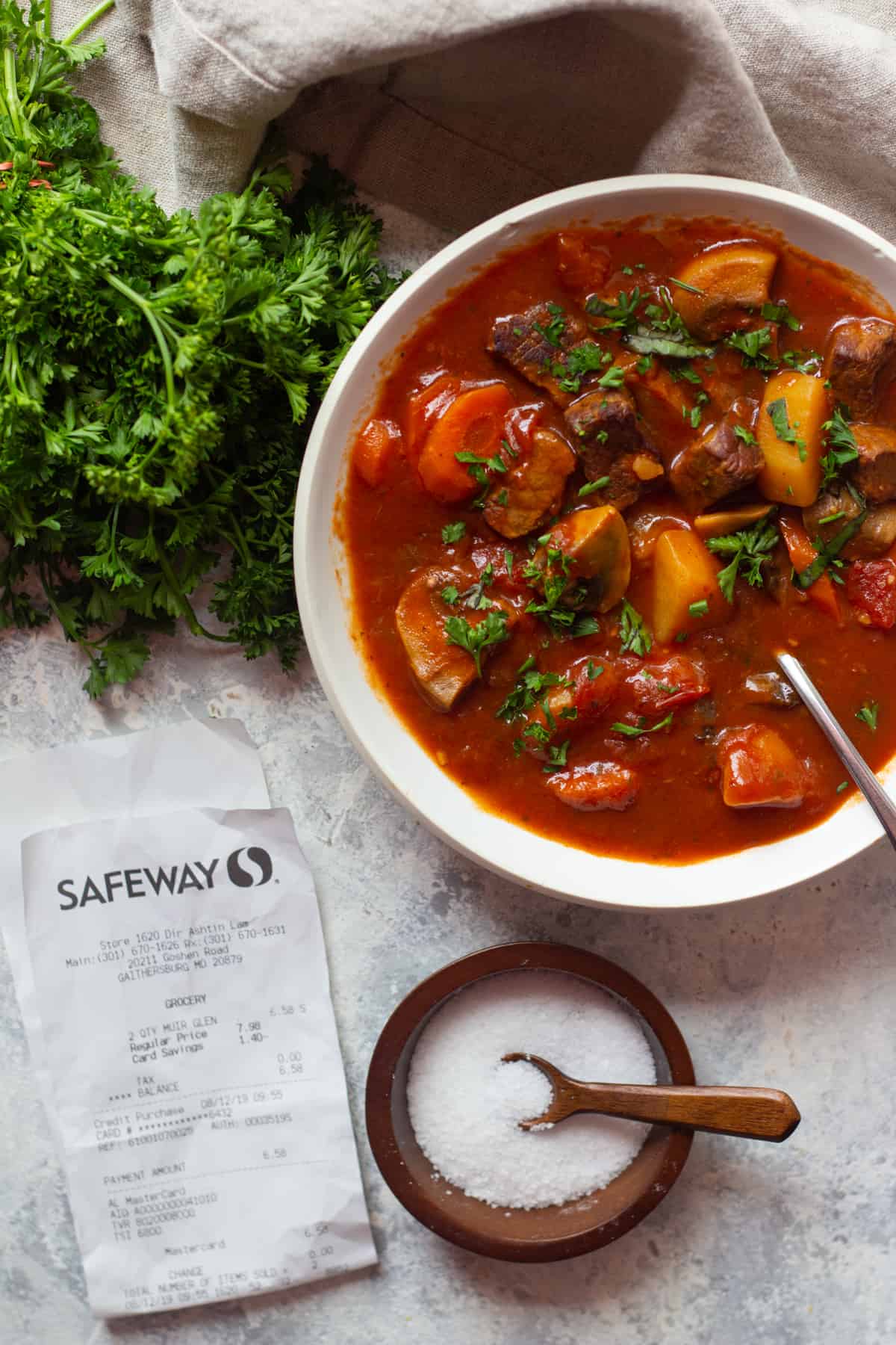 Healthy Italian beef stew made with fresh ingredients. You can serve it with bread or polenta. 