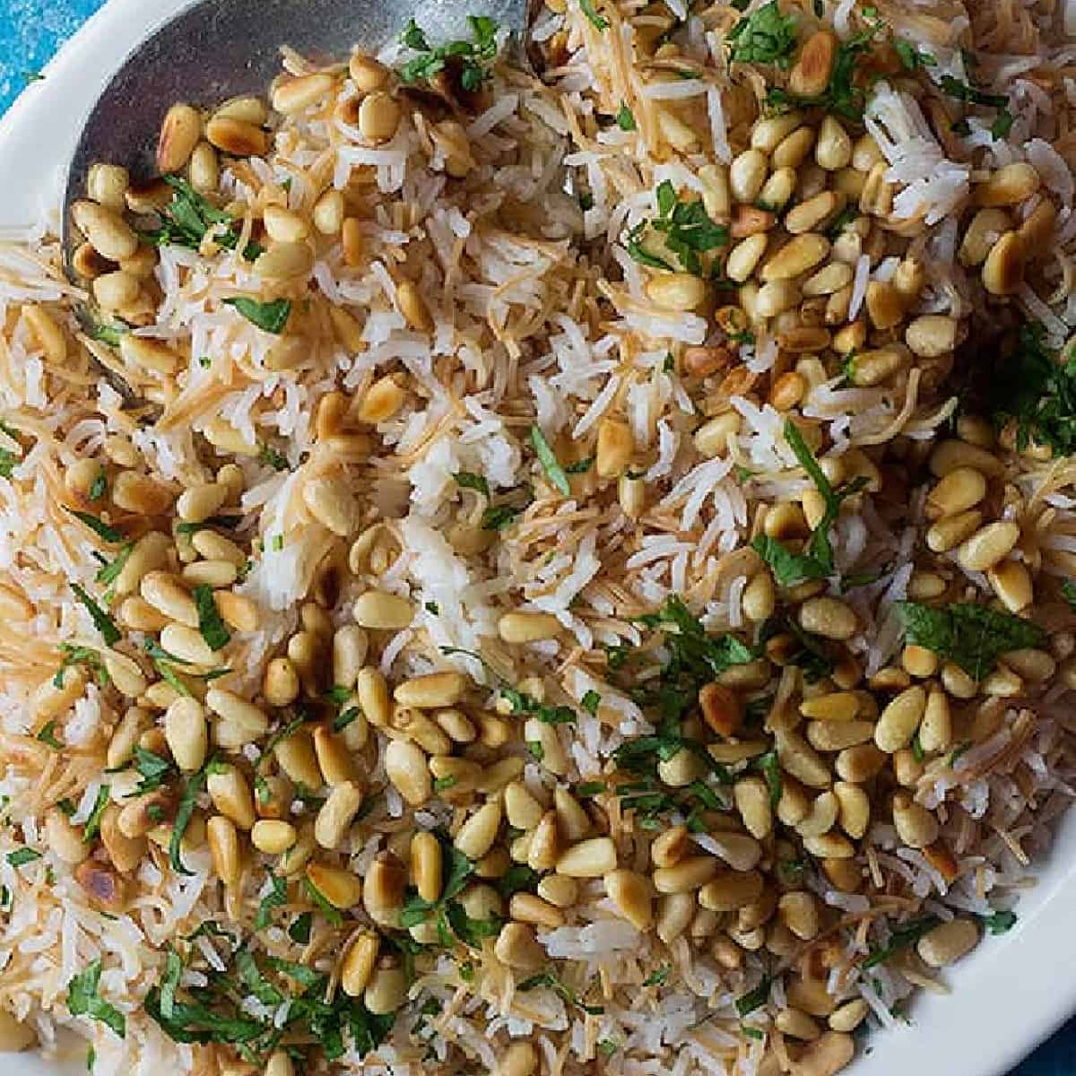 Lebanese rice with vermicelli is a delicious Middle Eastern side dish. It's made with only three ingredients and makes the perfect side dish for any main dish. 
