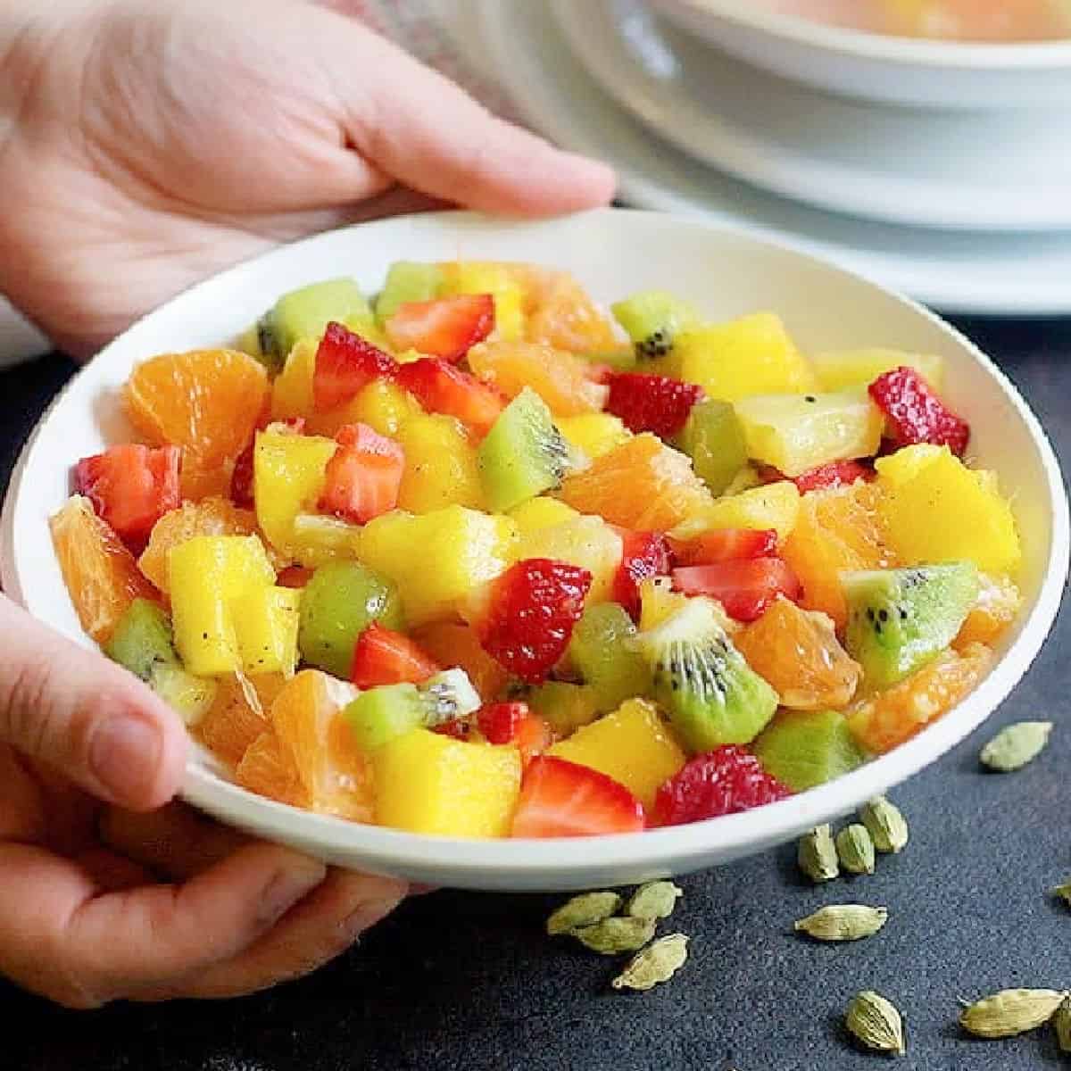 This Honey Rose Water Fruit Salad will make your days colorful and delicious. Make a big batch of these for your party and enjoy the delicious honey rose water flavor. It's like eating spring!
