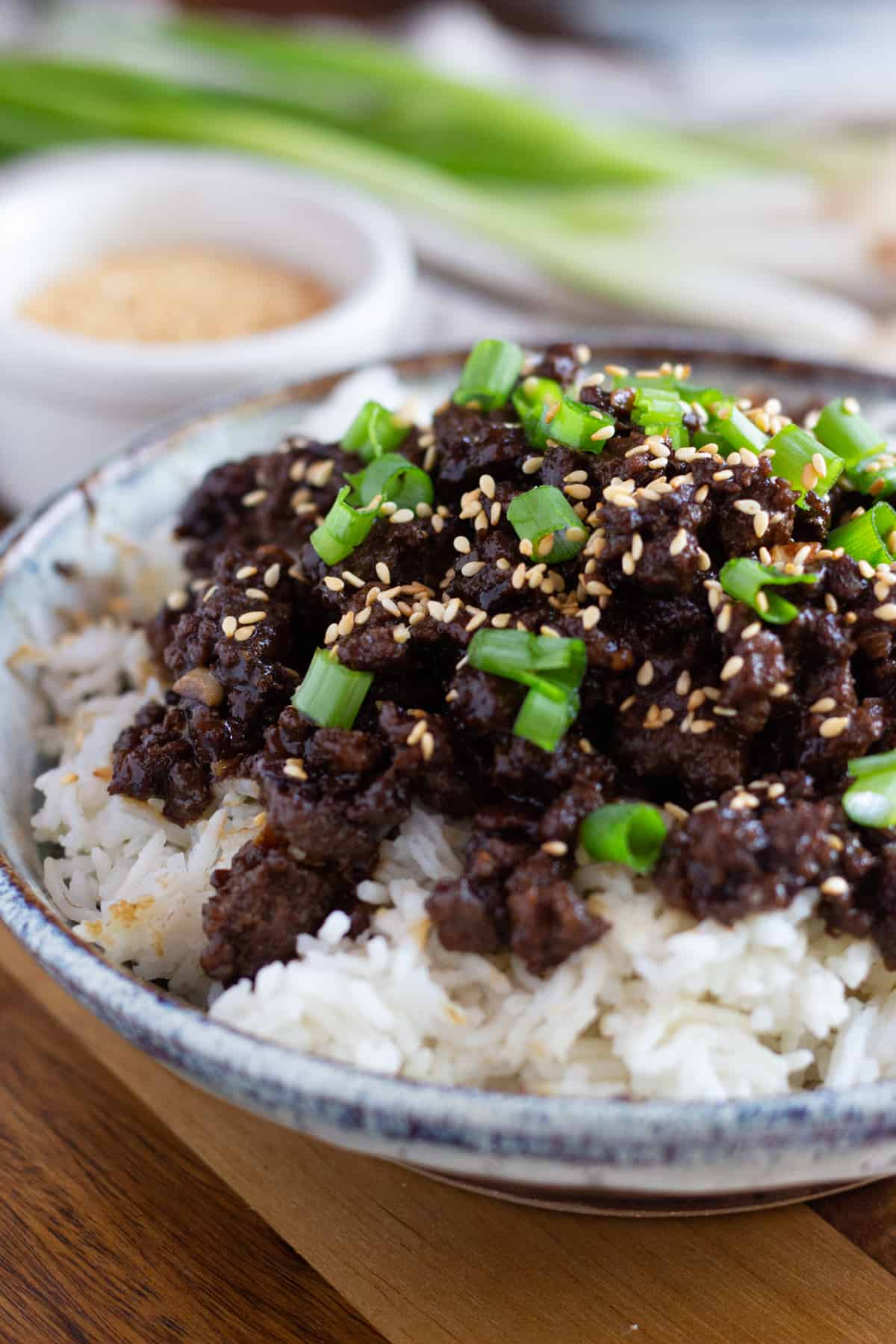 Korean beef and rice is an easy family favorite recipe that comes together in 20 minutes. 