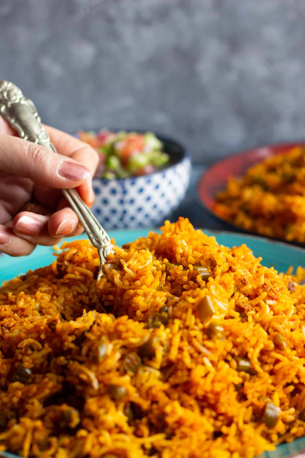 Persian green bean rice is easy and simple with so much flavor.