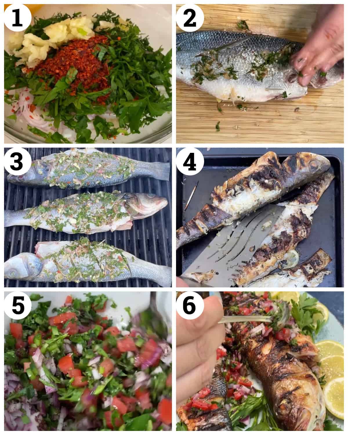 make the marinade, flavor the fish then grill it and top with the tomato relish.