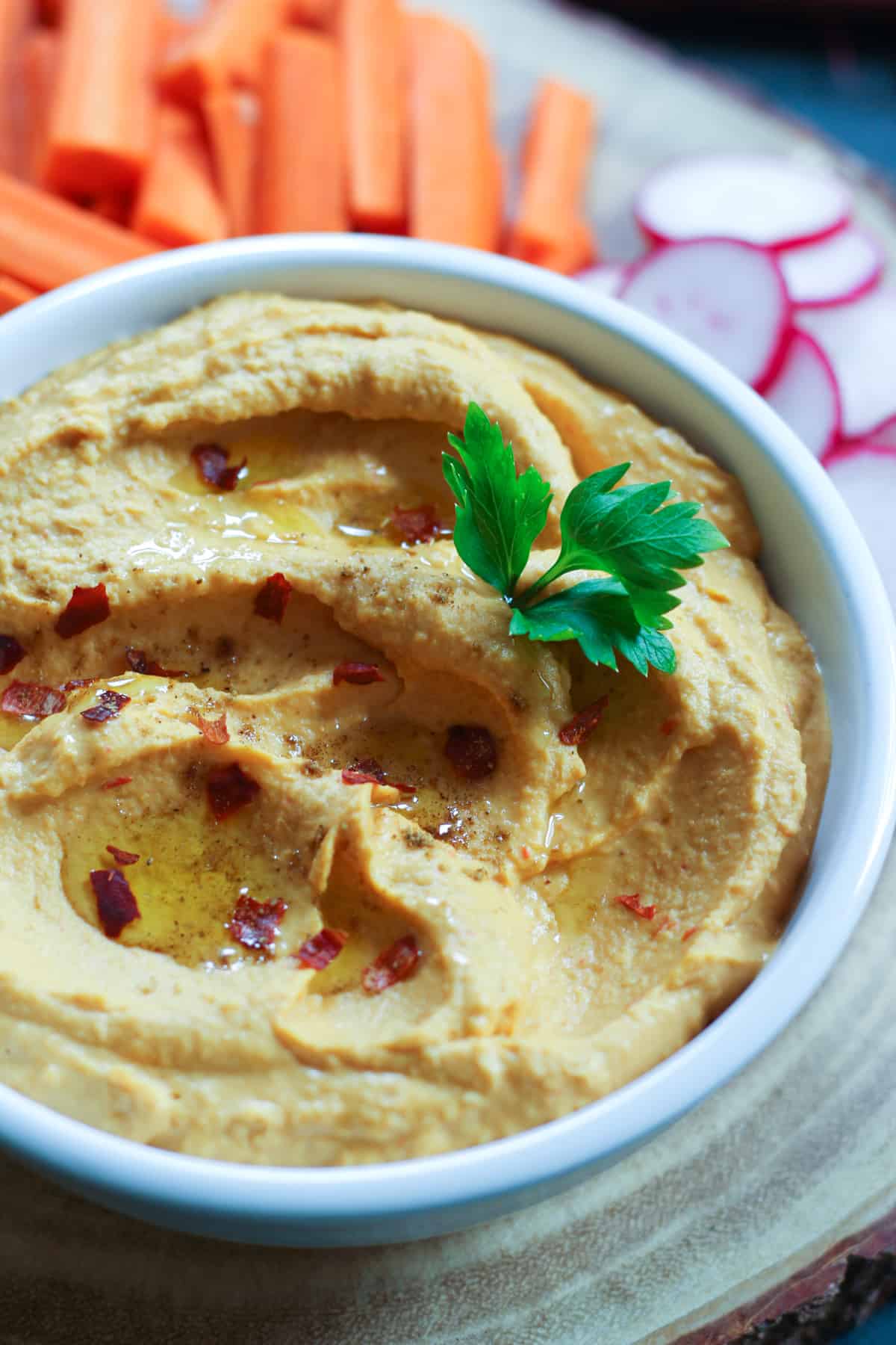 This hummus recipe is easy and very delicious. It's spicy and comes together in no time. 