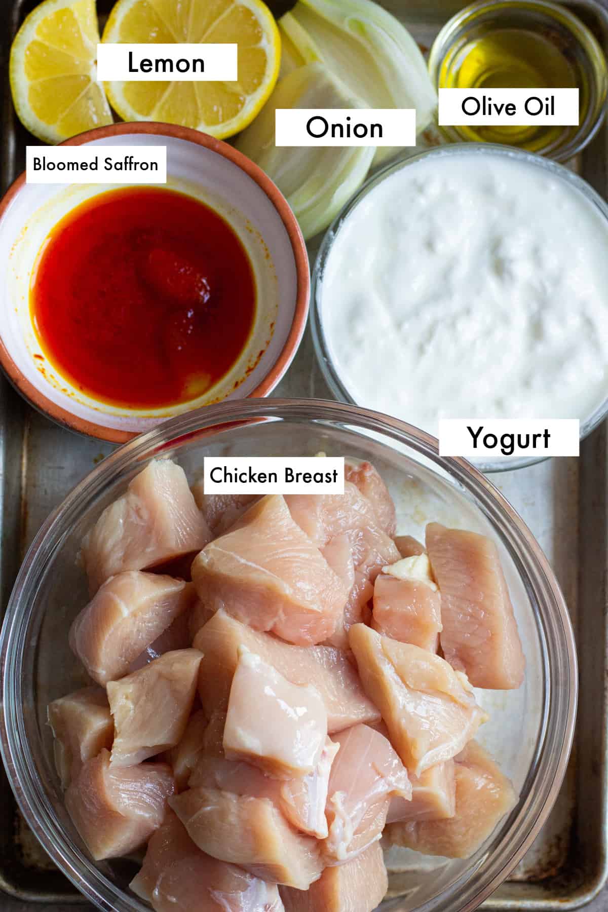 to make joojeh kabob you need chicken breast, yogurt, lemon juice,   