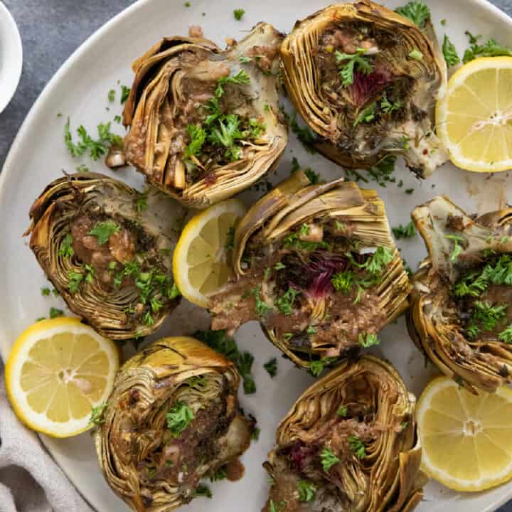 Easy Roasted Artichoke Recipe • Unicorns in the Kitchen