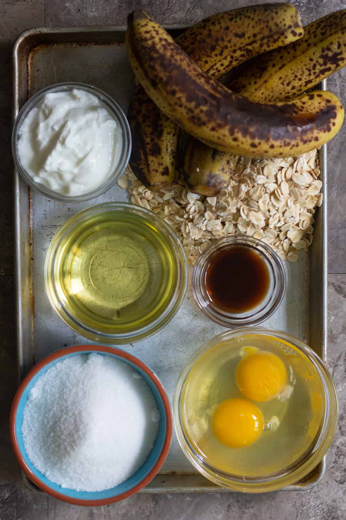 Healthy oatmeal banana bread is great for breakfast with some butter. 