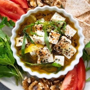 Marinated feta recipe