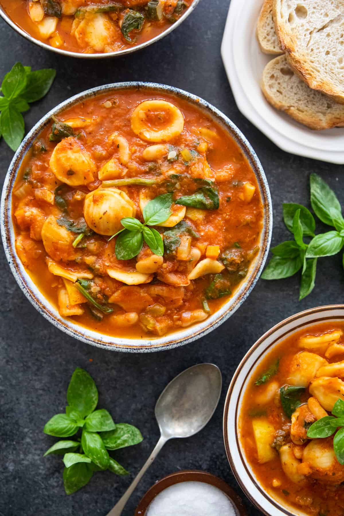 This minestrone soup recipe is delicious and easy to make. It's loaded with vegetables, beans and pasta - perfect for a hearty meal on a cold day!
