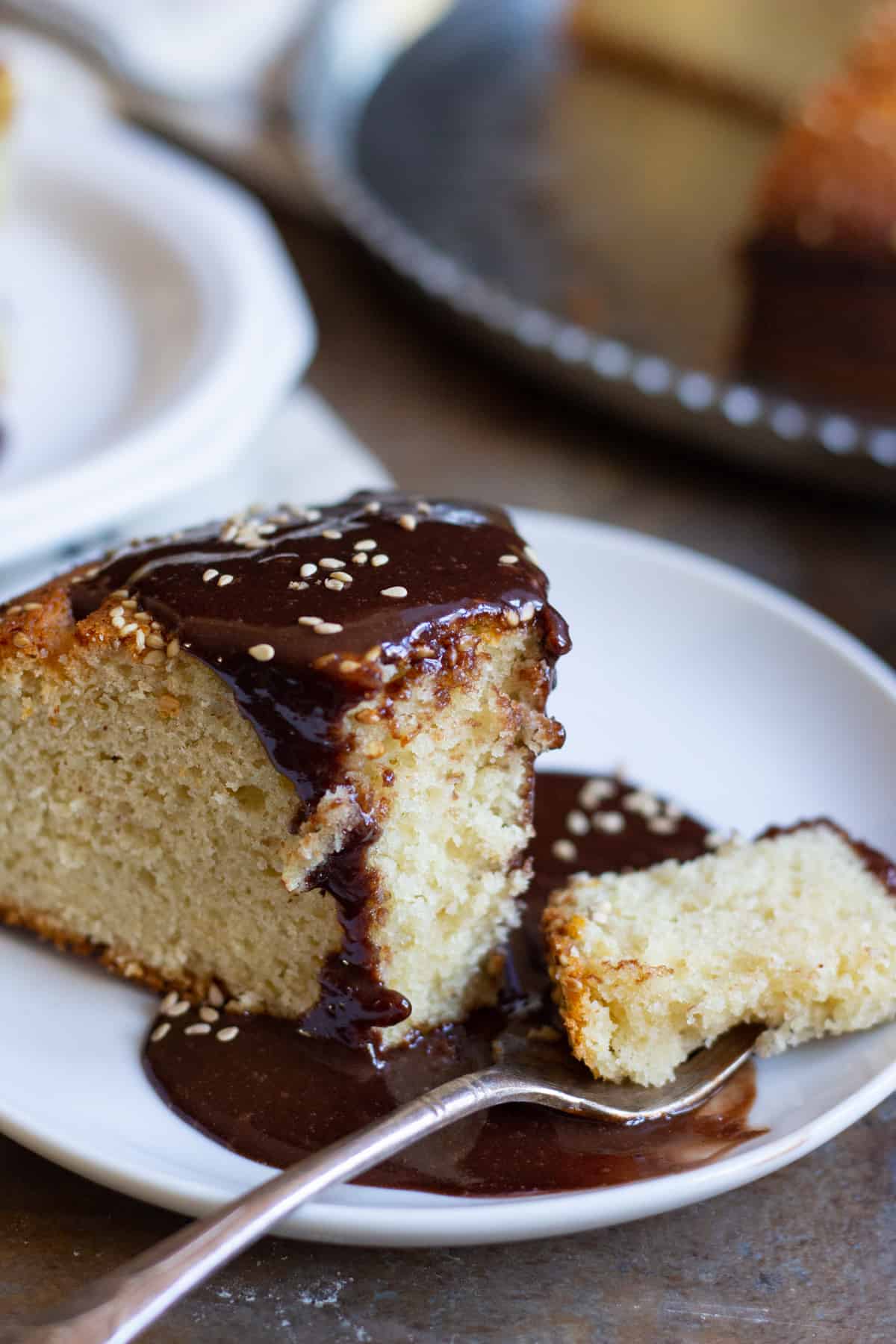 Tahini Cake | Tahini Cake Recipe | Sesame Seeds Cake | Chocolate Tahini Glaze | Tea Cake | #tahini #cake #Chocolate