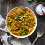 Mushroom barley soup.