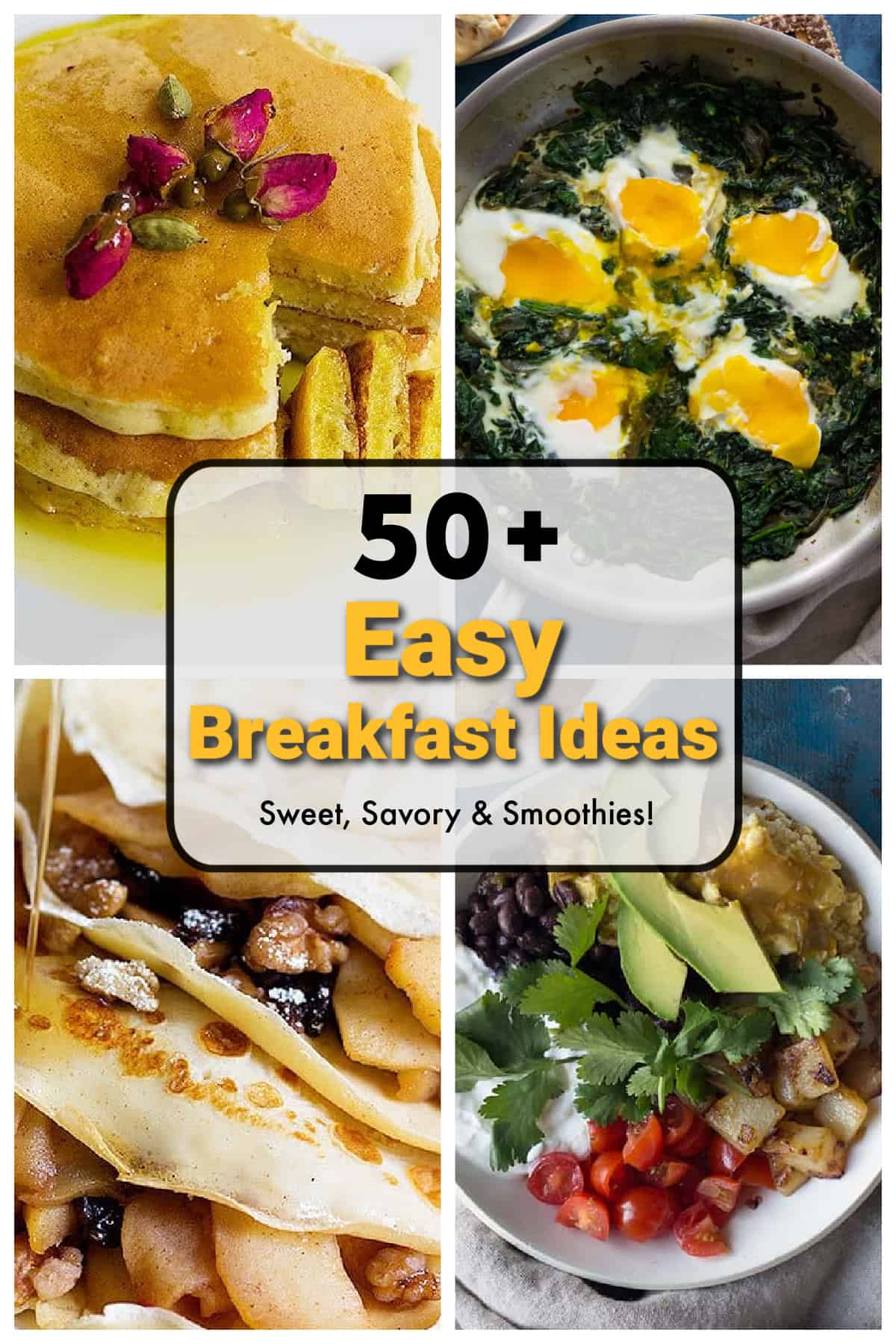 Here is a collection of easy breakfast ideas perfect for any day of the week! From savory breakfast to sweet and breads, we've got you covered! Get your day off to a good start with these delicious breakfast recipes! 