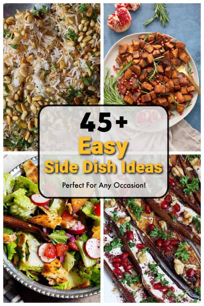 Easy side dishes that everyone loves. From salads and vegetables to rice and spreads, we have them all here for you to check out. Serve these side dishes with a simple meal or for your next gathering. These recipes are delicious, healthy and easy to make.