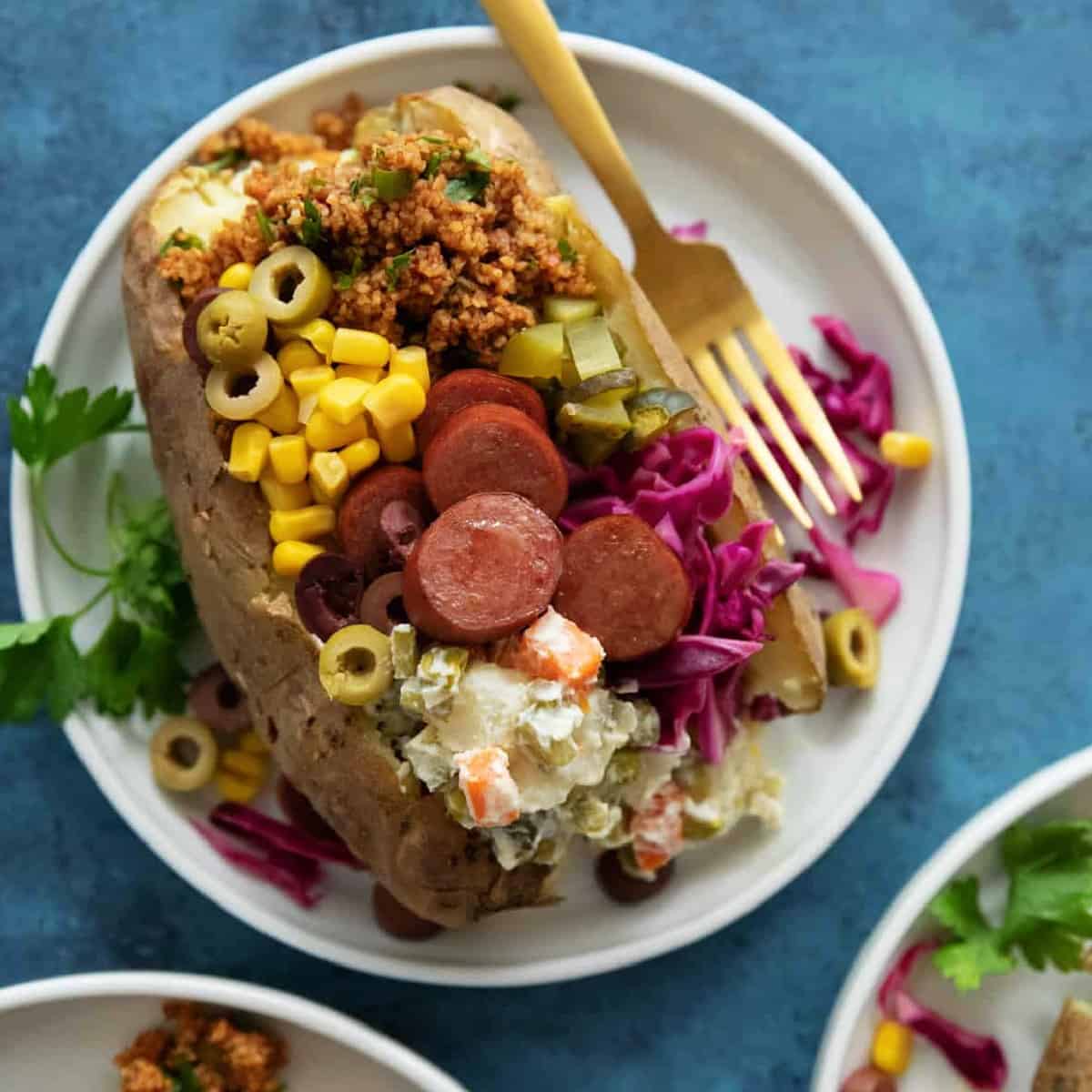 Kumpir (Turkish Stuffed Baked Potatoes)