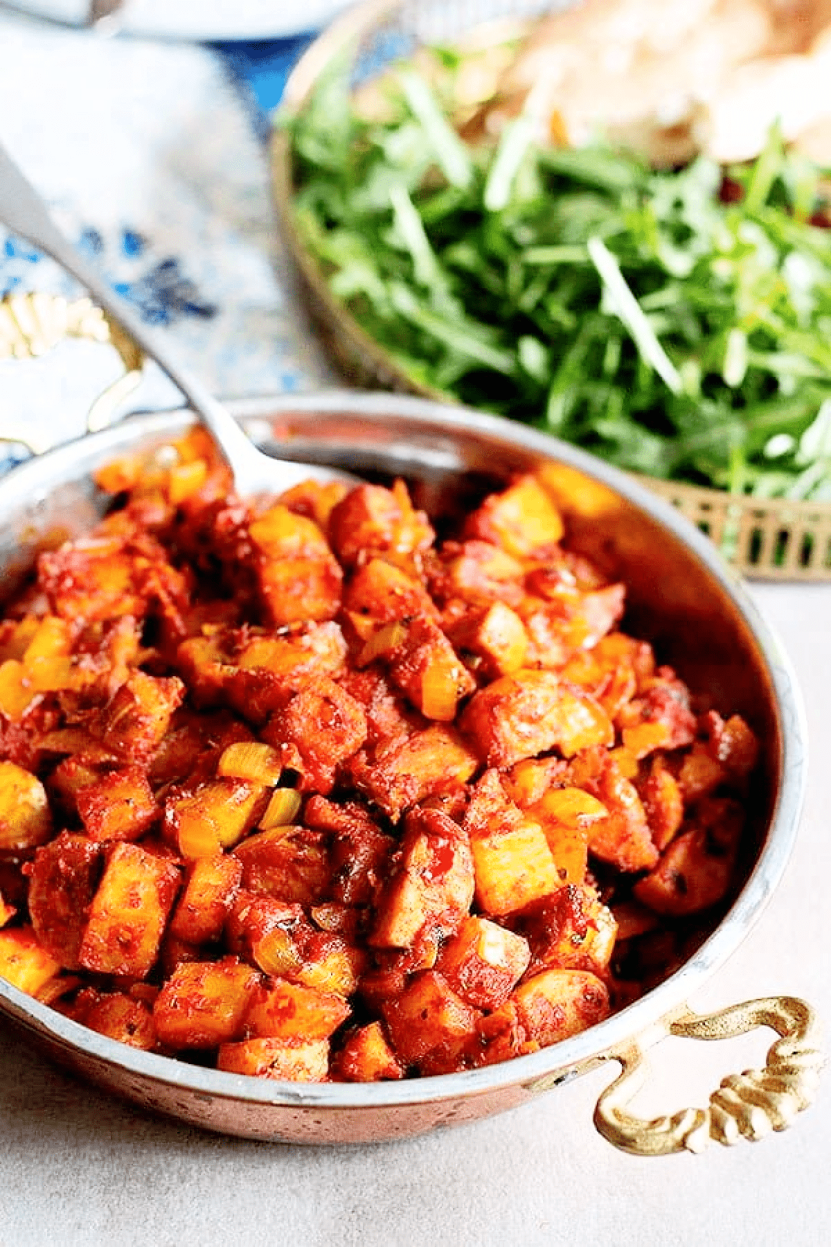 A Persian fast food favorite, this Persian sausage and potato skillet is quick to make and requires a handful of ingredients. We love to have it with Iranian bread but it would go great with a baguette, too!
