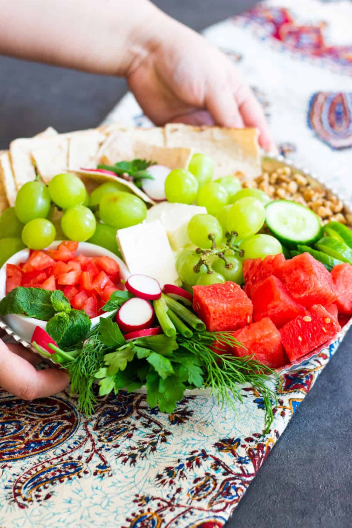 Persian Appetizer Platter is a great choice for gatherings and parties. This platter is ready in 10 minutes and can be served as an afternoon snack too, it'll be great with a cup of tea!