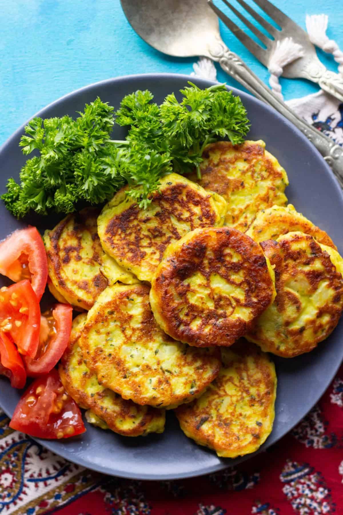 These potato patties are crispy on the outside and creamy and soft on the inside. Serve these homemade potato patties as an appetizer or a light meal. 
