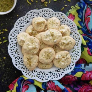 Persian walnut cookies also called pofaki gerdooyi are perfect for Nowruz Persian New Year.