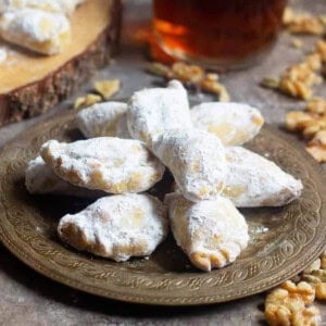 Qottab Persian walnut filled pastry.