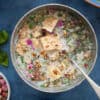 Abdoogh khiar Persian cold yogurt soup.