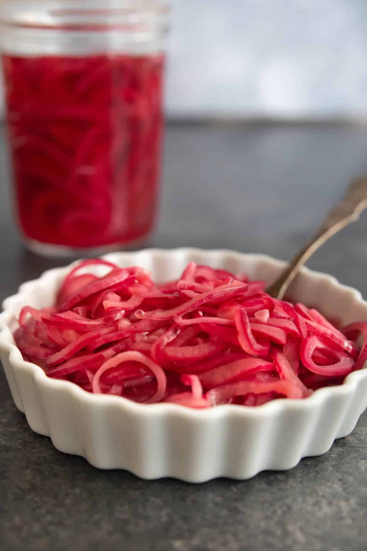 You can keep pickled red onions for 3 weeks.