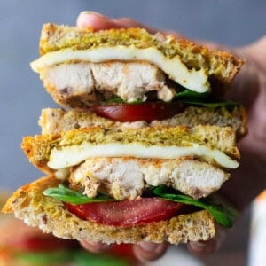 Chicken pesto sandwich.