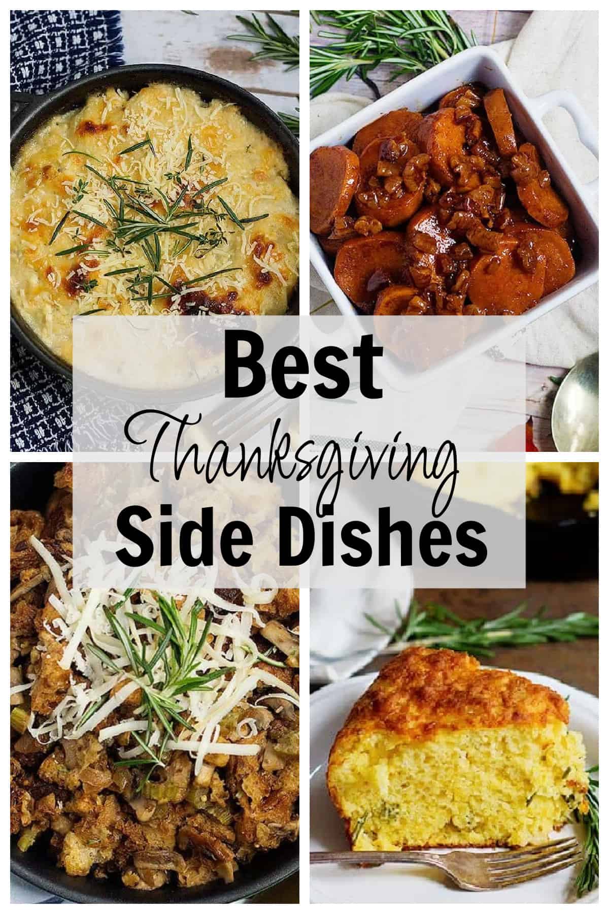 Here is a collection of Thanksgiving side dishes to try! From classics such as mashed potatoes to new flavors such as rosemary cheddar cornbread, we've got you covered! These side dishes are easy to prepare and you can make many of them ahead of time. 