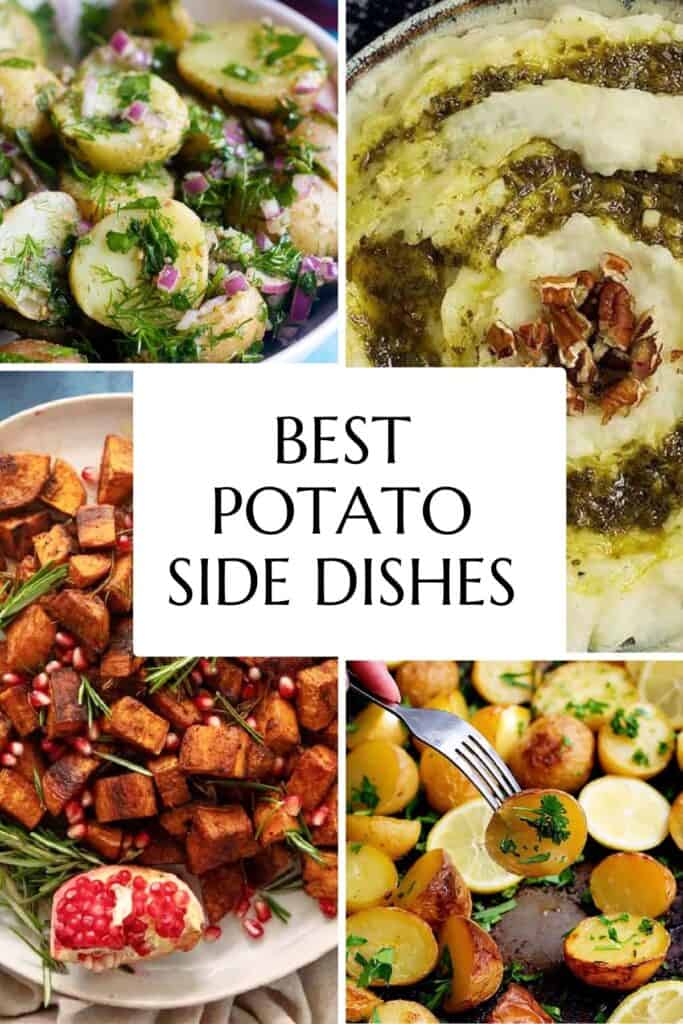 Here is a collection of potato side dishes that are easy and delicious. From scalloped potatoes to batata harra and many more, these tasty recipes go well with many main dishes!