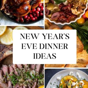 New Year's Eve Dinner Ideas you don't want to miss! We've included appetizers, main dishes and sides for you to enjoy! These recipes are packed with flavor and are perfect to enjoy with company!