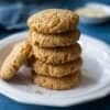 These tahini cookies are ready in 30 minutes. Sweetened with honey and coated in sesame seeds, these cookies are naturally dairy-free and egg-free.