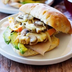 gourmet chicken sandwich.