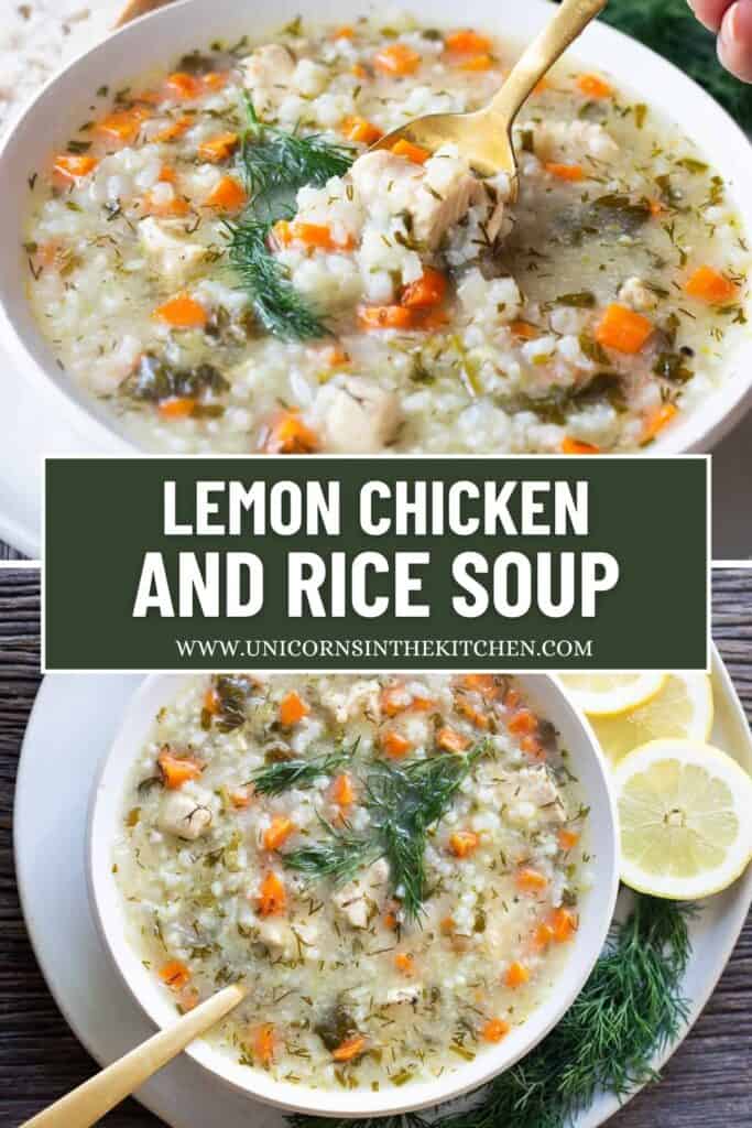Lemon chicken and rice soup is easy and requires minimal preparation. This comforting chicken soup has such bright flavor thanks to the lemon and herbs.