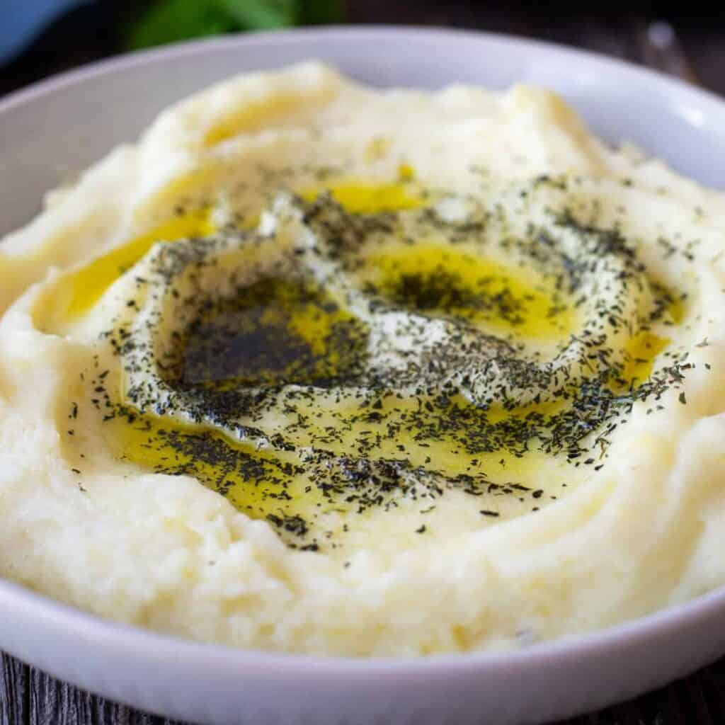 Olive Oil Mashed Potatoes • Unicorns in the Kitchen
