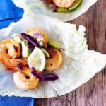 sriracha lime shrimp lettuce wraps.