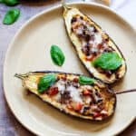 stuffed eggplant parmesan.