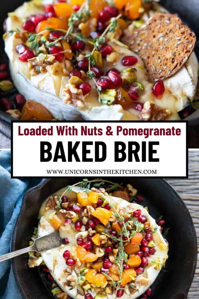 Baked brie is ready in 15 minutes and is one of the best party appetizers. Creamy wheel of brie is topped with honey, nuts and dried fruit then baked until it's melty, making the perfect appetizer served with crackers or toasted baguette slices.