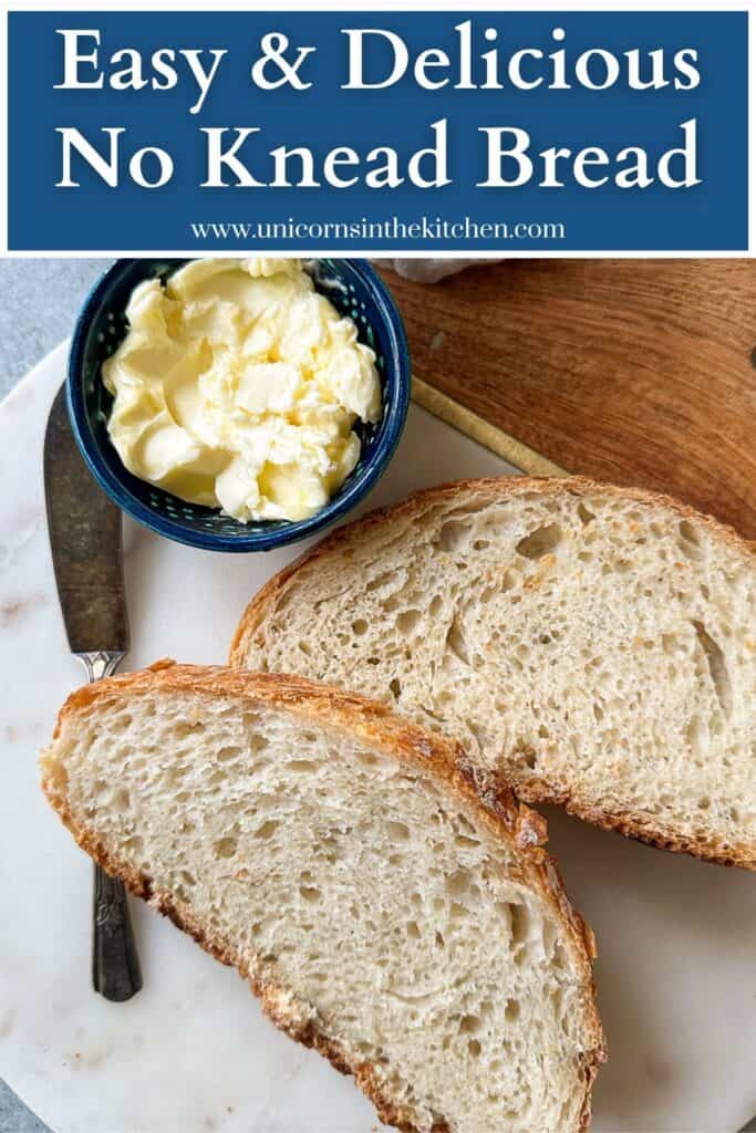 The best and easiest no knead bread recipe! This Dutch oven bread has a golden crispy crust and is soft and chewy on the inside. The recipe calls for only 4 ingredients and includes minimal prep time.