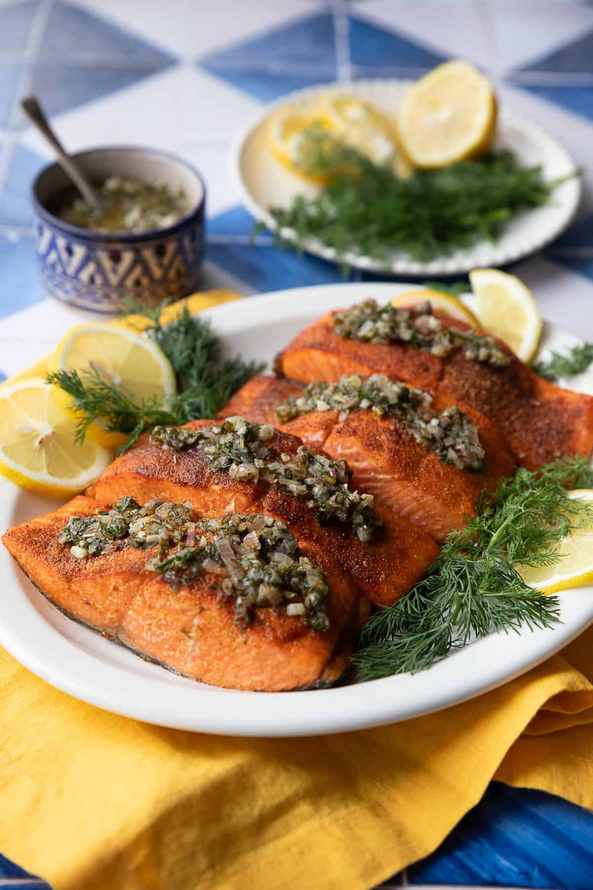 Air Fryer Salmon. 