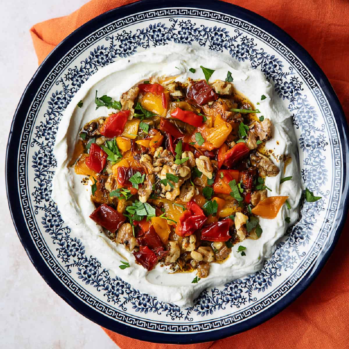 Labneh Dip with Roasted Peppers