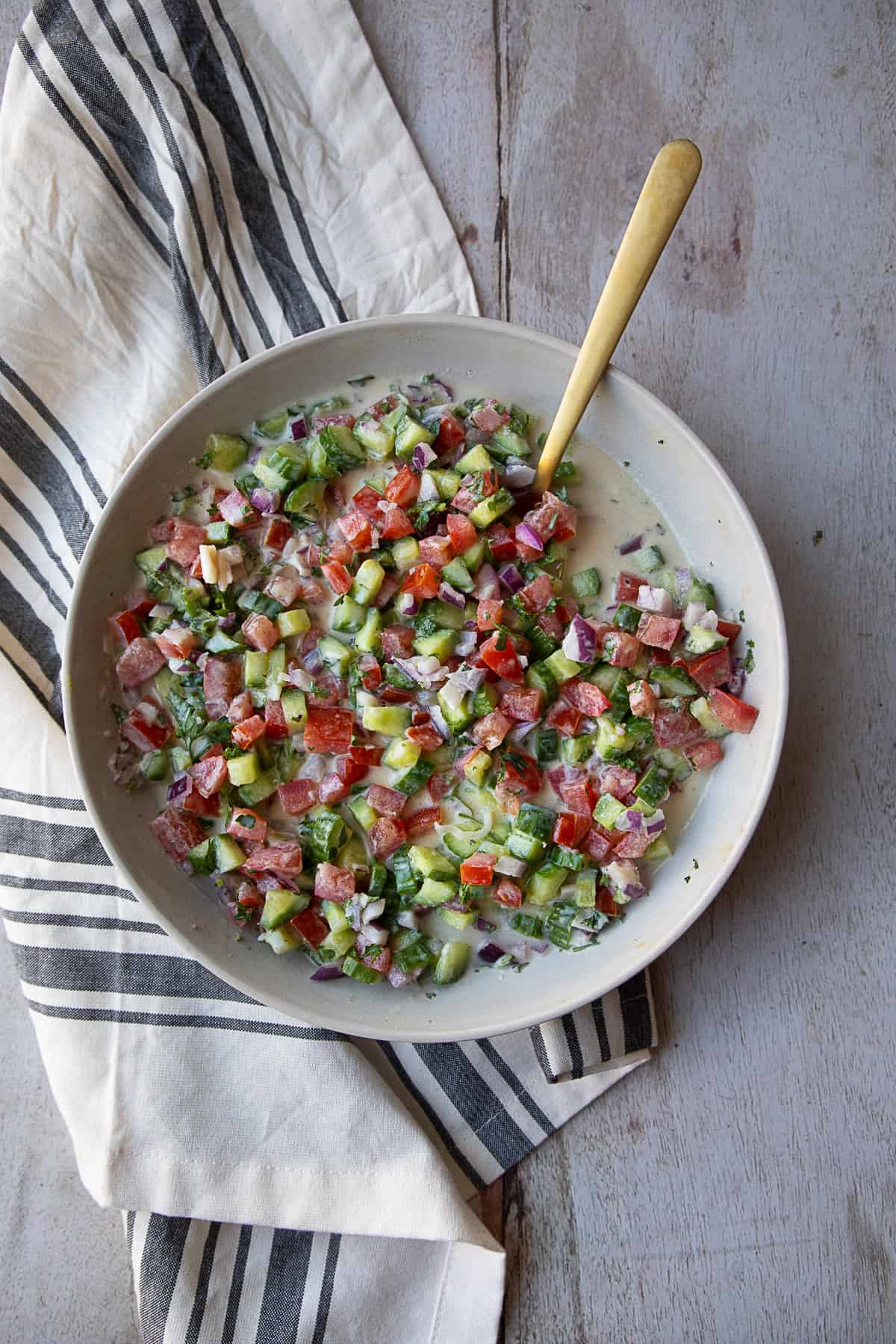 flavorful and easy tahini salad
