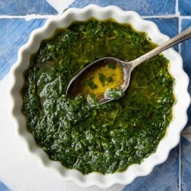 gremolata served in a white bowl
