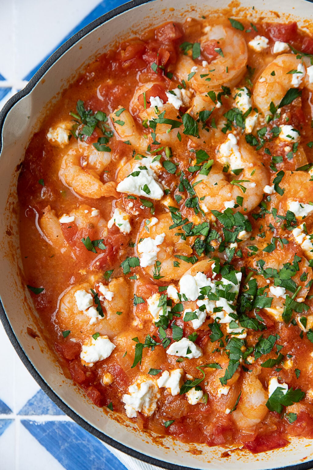 Shrimp Saganaki (Greek Shrimp with Tomatoes) • Unicorns in the Kitchen