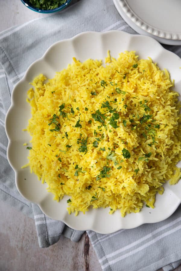 Mediterranean Yellow Rice • Unicorns in the Kitchen