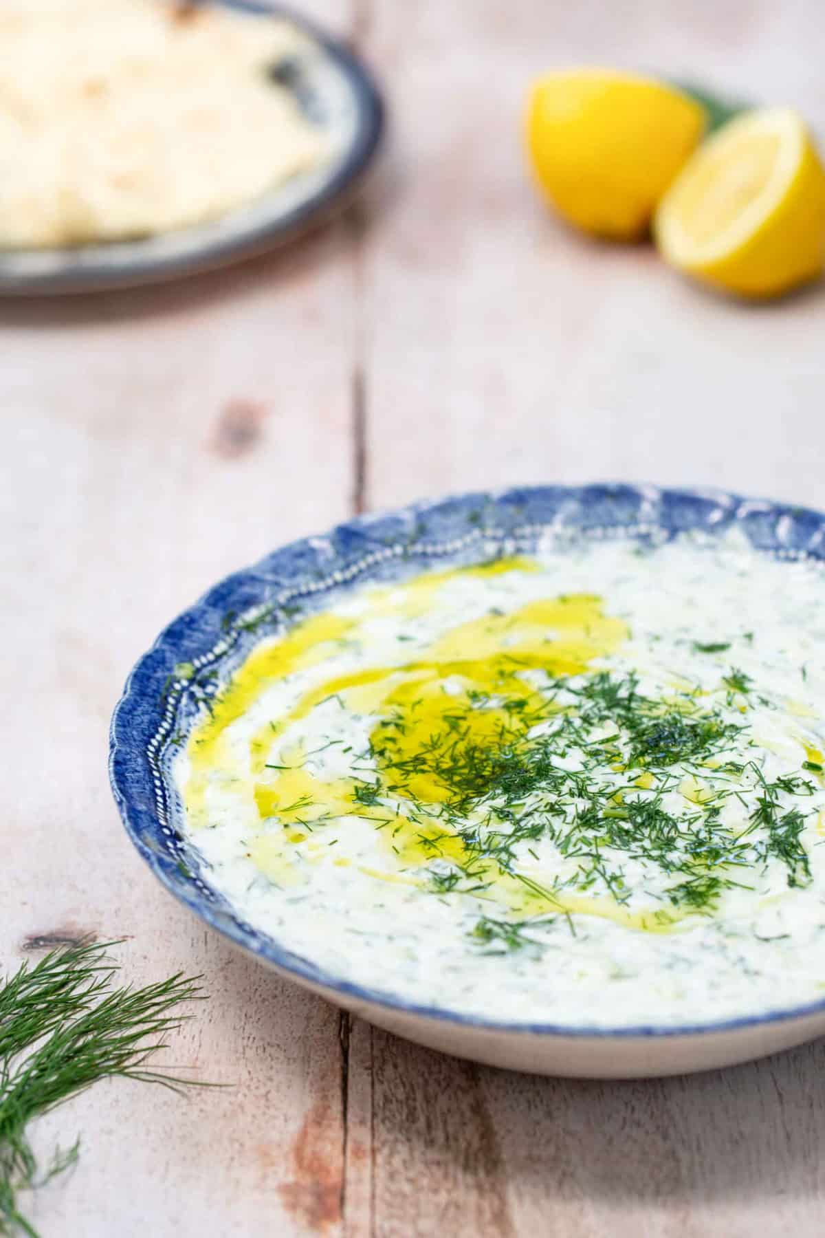 Mast o Kadoo Mast o Kadoo is a light Persian yogurt and zucchini dip. It combines the creamy texture of Greek yogurt with the refreshing crunch of shredded zucchini. This classic Iranian appetizer is perfect for summer. It offers a nutritious and flavorful dish that can be served with bread or as part of a larger spread. The fresh dill and garlic add a fragrant aroma and robust flavor, making it a must-try dipping sauce.