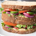 Veggie hummus sandwich