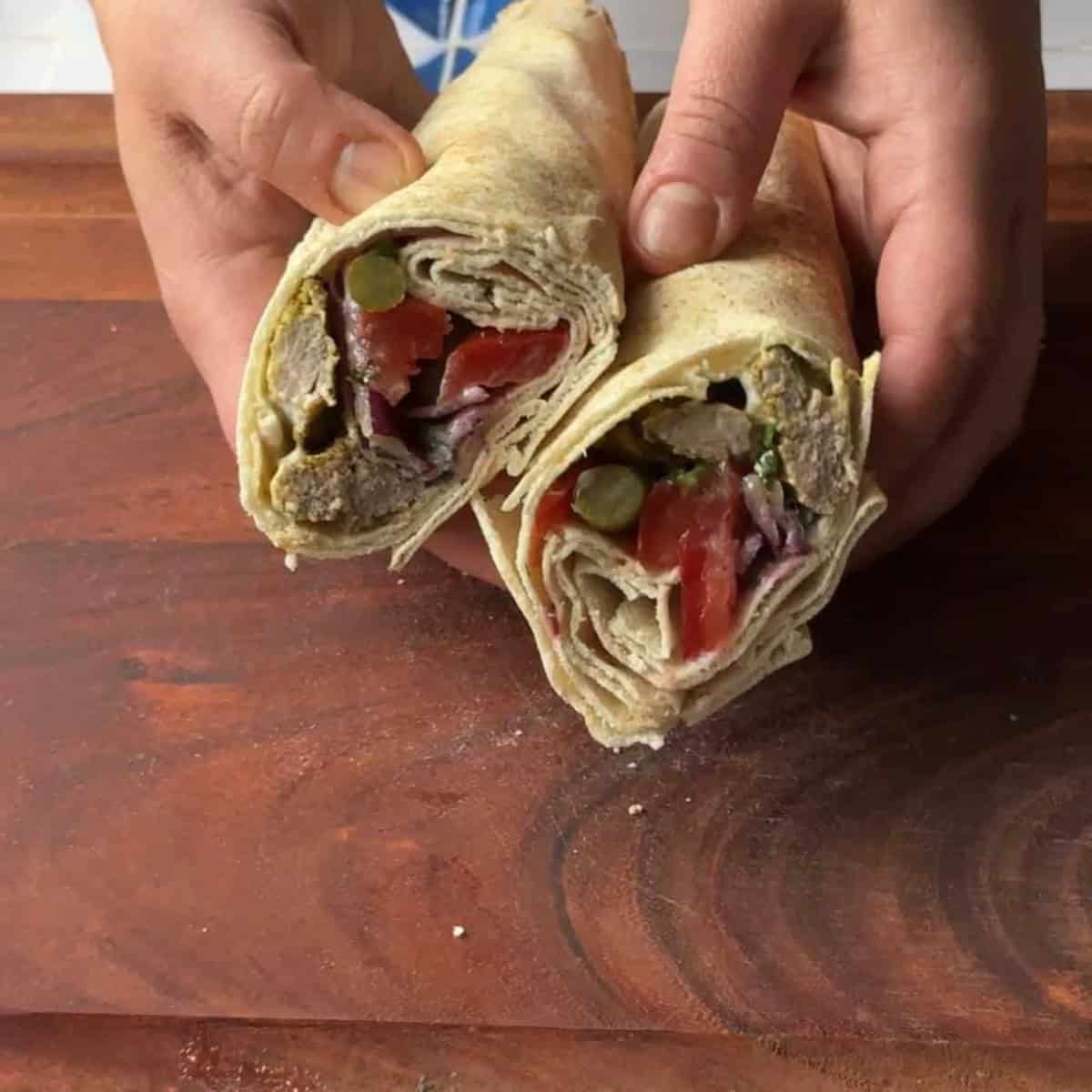 Easy Lamb Shawarma wrap shawarma wrap