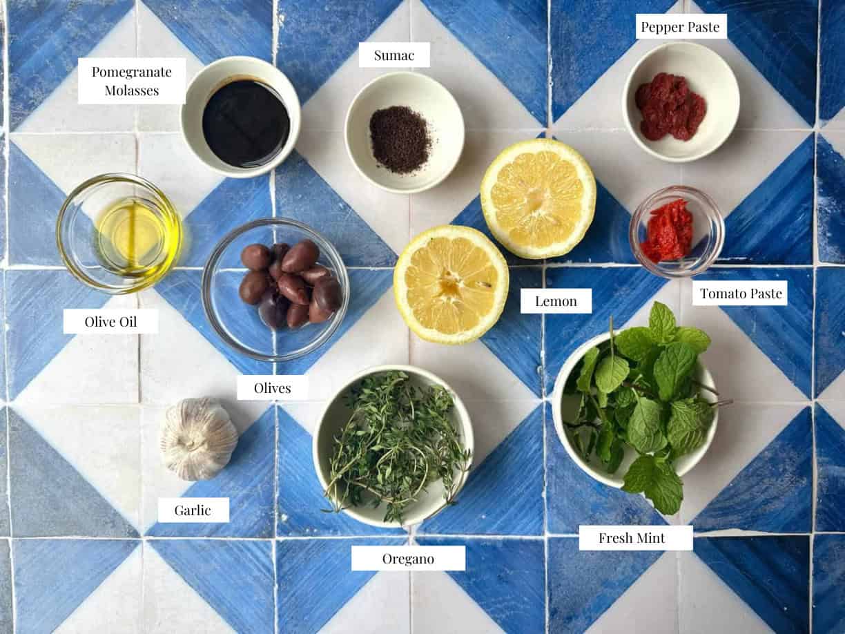 Olive Oil Bread Dip Ingredients